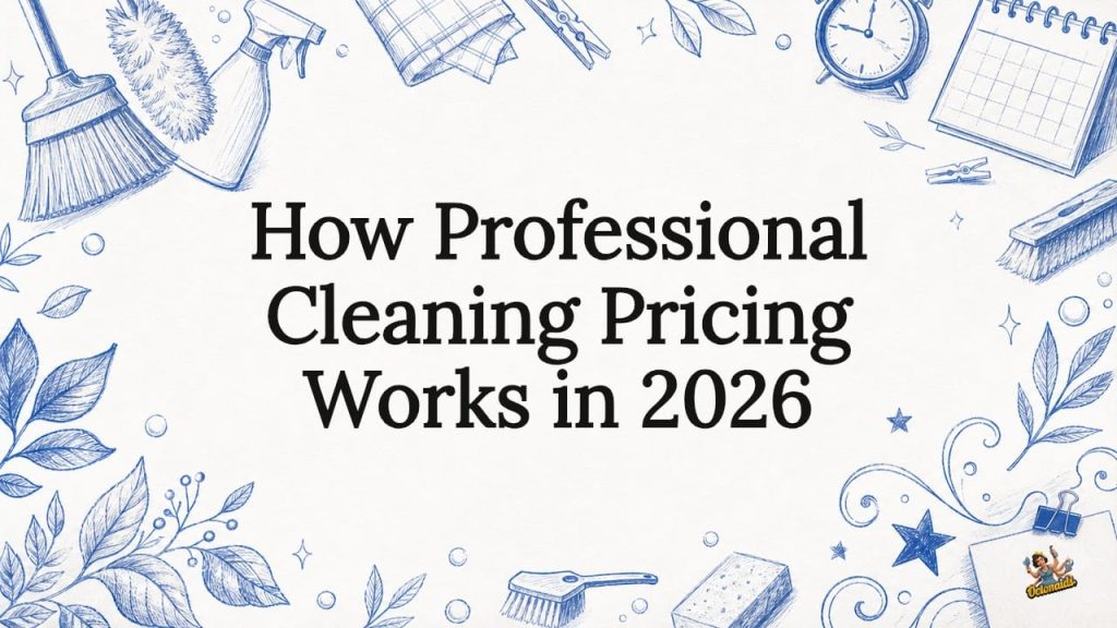 Decorative title card illustration for cleaning pricing