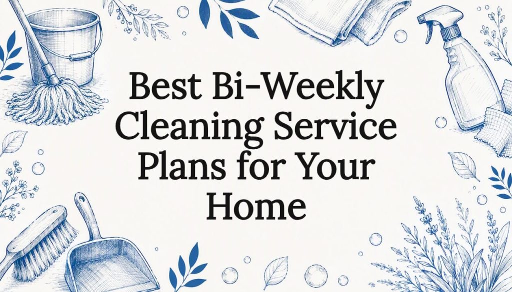 Decorative home cleaning illustration title card