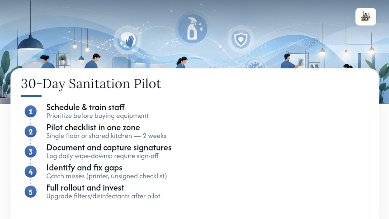 Sanitation pilot program process flowchart