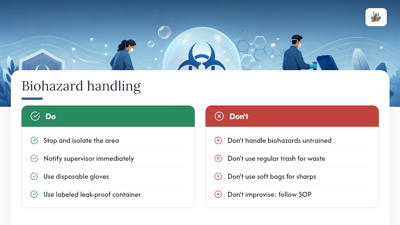 Handling Biohazard and Medical Waste in an Office Setting — overview diagram