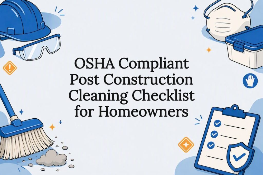 Decorative OSHA cleaning checklist title card