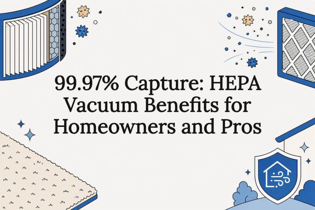 HEPA vacuum benefits illustrated title card
