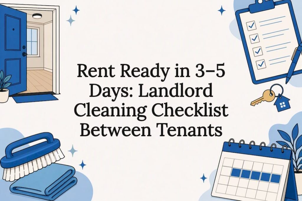 Landlord turnover cleaning checklist illustration