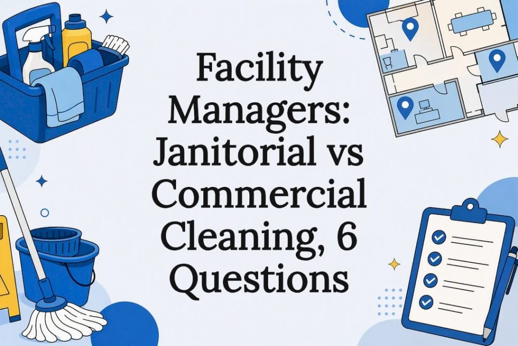Janitorial and commercial cleaning title card