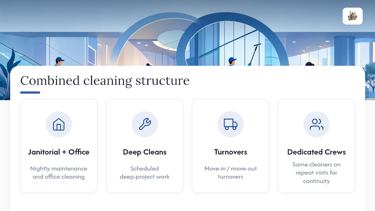 How Octomaids Structures Combined Cleaning Programs — overview diagram