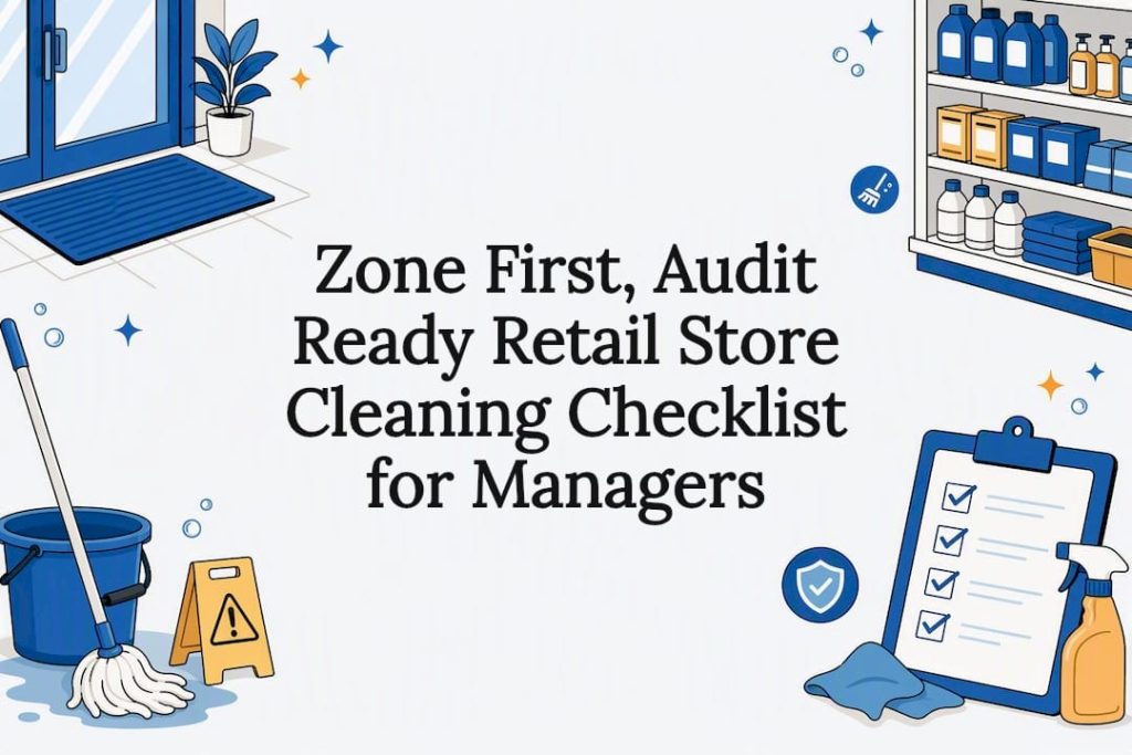 Retail store cleaning checklist title card