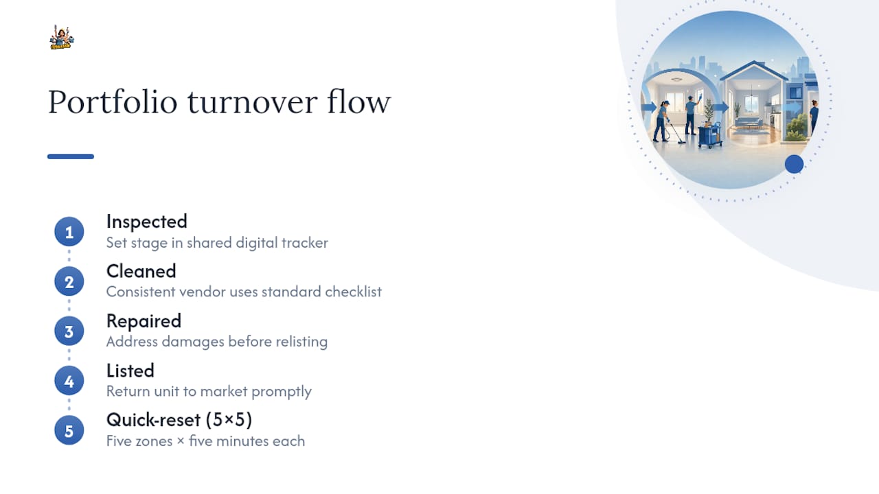 Property turnover workflow and quick reset