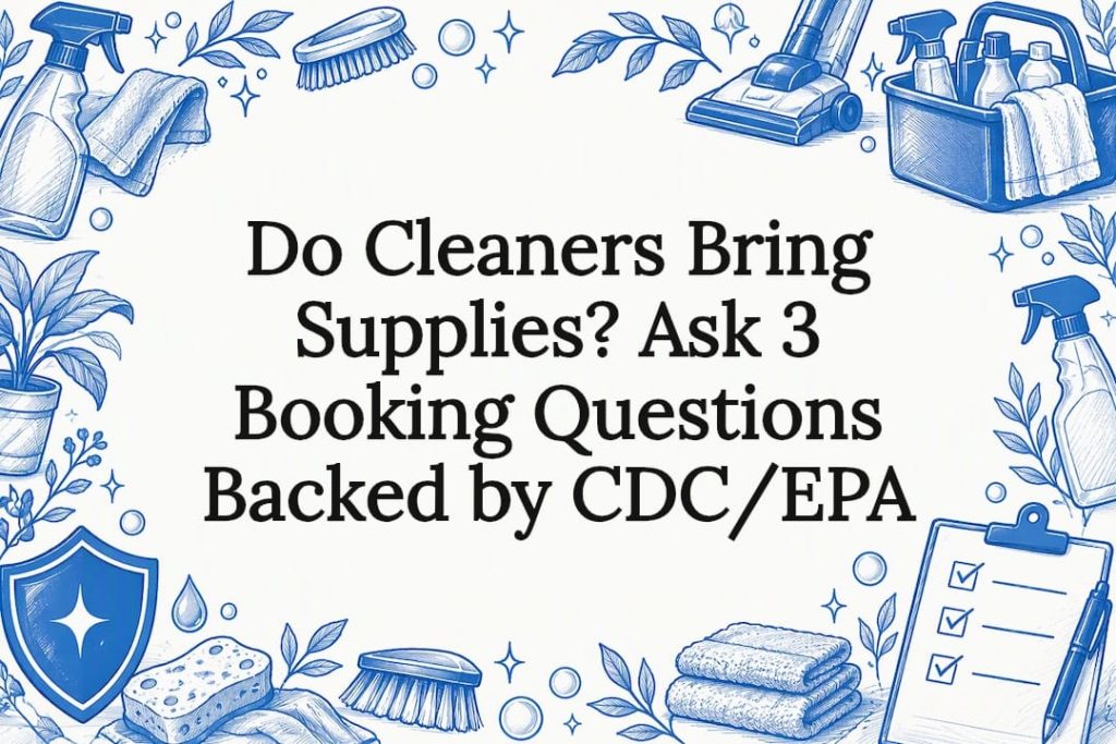 Decorative cleaning supplies title card