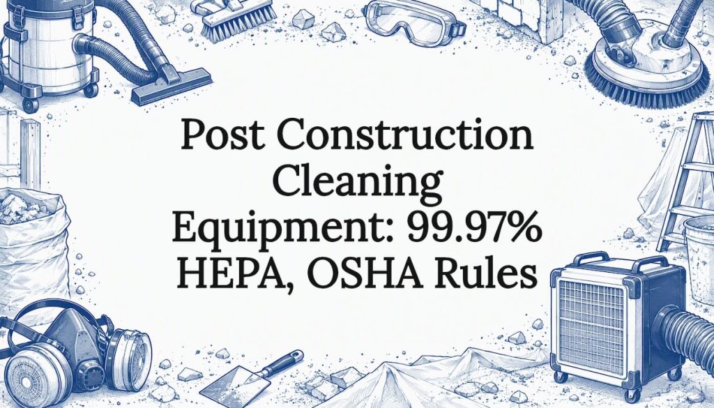 Sketches of dust-control cleaning equipment