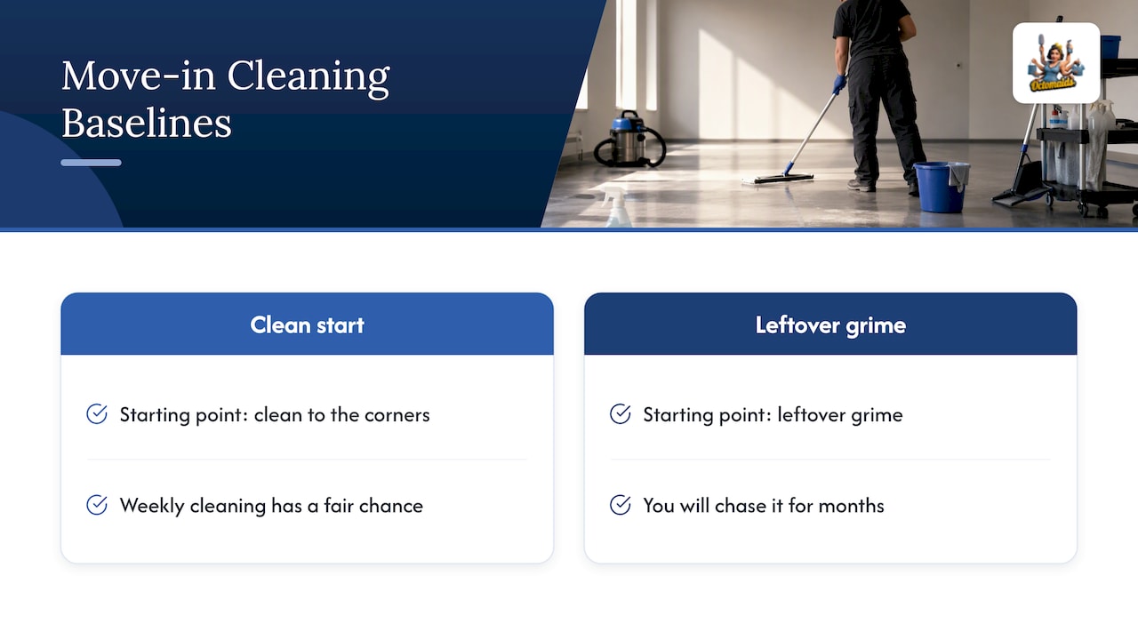 Clean start compared with lingering office grime